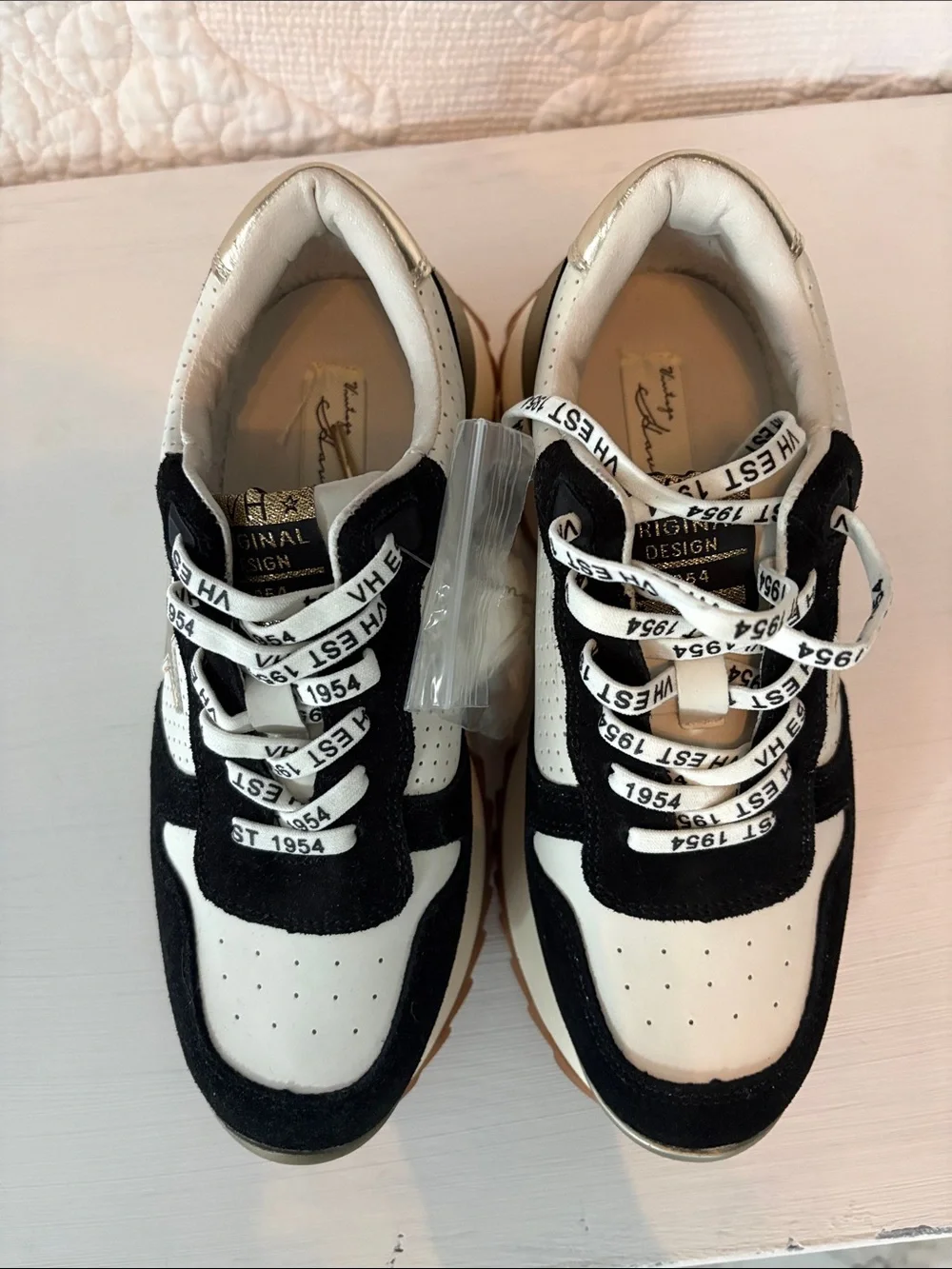 Vintage Havana Black and Cream Athletic Sneakers
